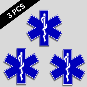 3" Star of Life - Medical Sticker/Label